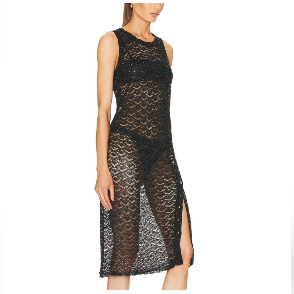 STAUD Black Sheer Midi Dress & BONUS BUY π π Dress - Picture 2 of 15